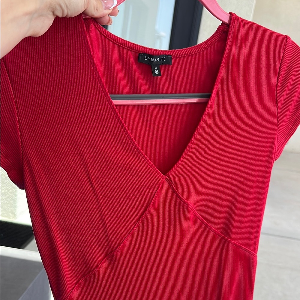 Dynamite Red Short Sleeve Tee